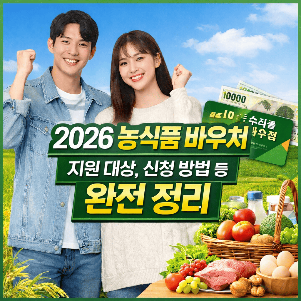 2026 농식품 바우처 청년 신청 대상 자격 조건 지원 금액 사용처 어린이 청소년 생계급여 기초수급자 기초수급대상자
